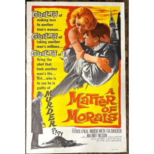 621 - A MATTER OF MORALS, ORIGINAL FILM POSTER, PRINTED IN THE USA, 68.5CM W X 104.5CM H