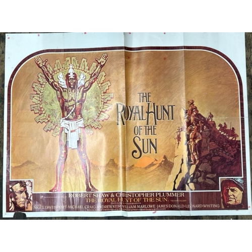 622 - THE ROYAL HUNT OF THE SUN, ORIGINAL FILM POSTER, PRINTED IN ENGLAND BY LONSDALE AND BATHOLOMEW LTD, ... 