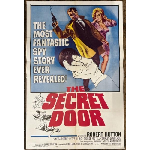 631 - THE SECRET DOOR STARRING ROBERT HUTTON, ORIGINAL FILM POSTER, 64/56, PRINTED IN THE USA, 68.8CM W X ... 