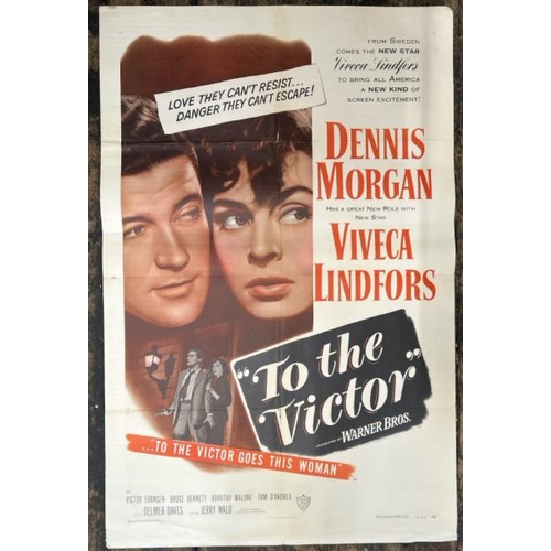 635 - TO THE VICTOR STARRING DENNIS MORGAN, ORIGINAL FILM POSTER, 48/847, MADE IN THE USA, 68.5CM X 105CM