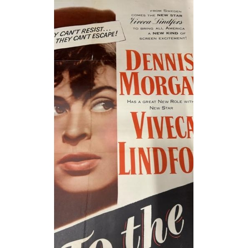 635 - TO THE VICTOR STARRING DENNIS MORGAN, ORIGINAL FILM POSTER, 48/847, MADE IN THE USA, 68.5CM X 105CM