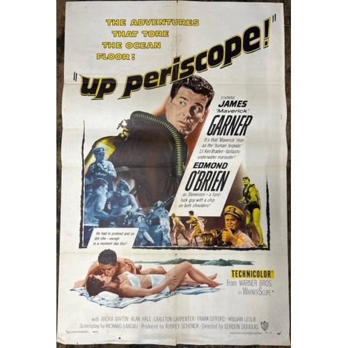 636 - UP PERISCOPE! STARRING JAMES 'MAVERICK' GARNER, ORIGINAL FILM POSTER, 59/53, MADE IN THE USA, 68.5CM... 