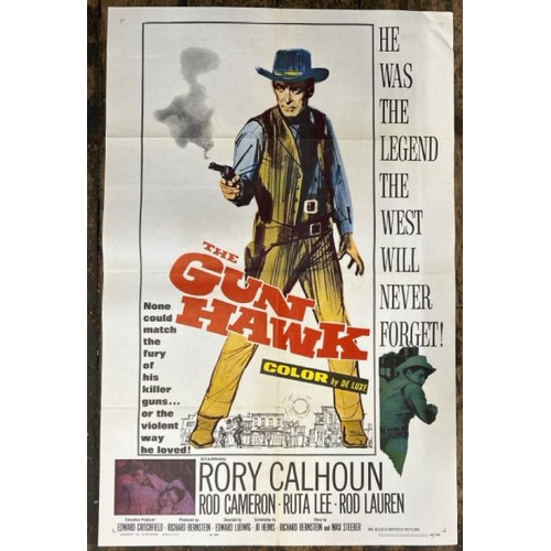 637 - THE GUN HAWK, ORIGINAL FILM POSTER, 63/256, MADE IN THE USA, 68.5CM W X 105CM H