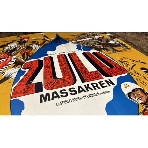 641 - ZULU, ORINGAL FILM POSTER, 62.5CM W X 85CM H