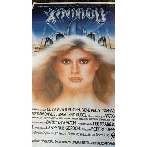 643 - XANADU STARRING OLIVIA NEWTON-JOHN AND GENE KELLY, ORIGINAL FILM POSTER, 71CM W X 100CM H