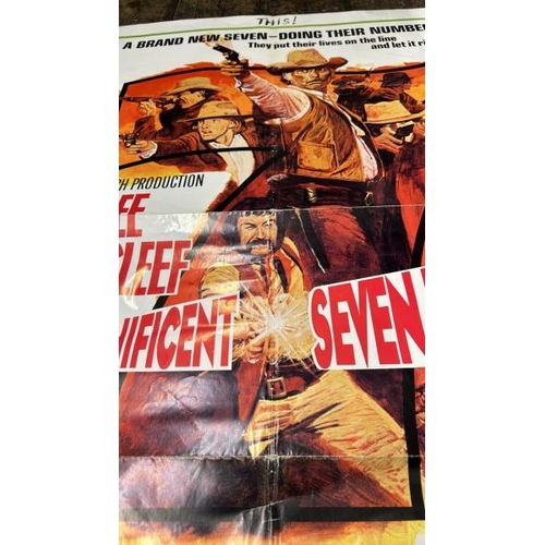 645 - THE MAGNIFICENT SEVEN RIDE!, ORIGINAL FILM POSTER, 72/29*?, 69CM W X 103.5CM H