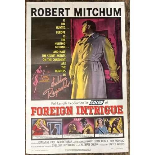 647 - FOREIGN INTRIGUE, ORIGINAL FILM POSTER, 56/261, 69CM W X 105CM H