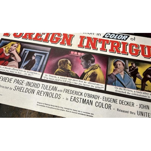 647 - FOREIGN INTRIGUE, ORIGINAL FILM POSTER, 56/261, 69CM W X 105CM H