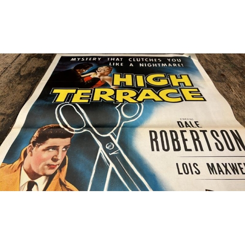 648 - HIGH TERRACE STARRING DALE ROBERTSON, ORIGINAL FILM POSTER, 56/551, 69CM W X 104CM H