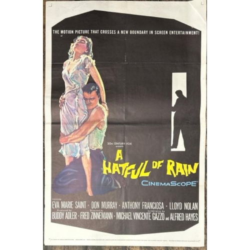 651 - A HATFUL OF RAIN, ORIGINAL FILM POSTER, 57/273, 68.5CM W X 104CM H