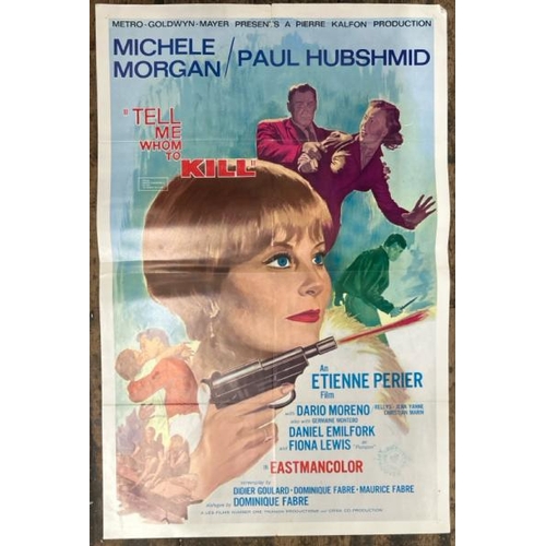 652 - TELL ME WHOM TO KILL, ORIGINAL FILM POSTER, 68.5CM W X 104CM H