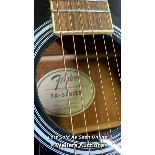 9503 - FENDER FA-SERIES ACOUSTIC GUITAR MODEL FA-125 BLK INCL. CASE