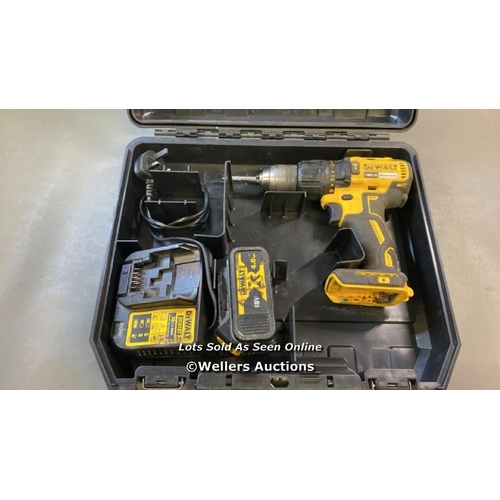 9585 - X1 DEWALT BRUSHLESS HAMMER DRILL DRIVER DCD778 INCL. BATTERY AND CHARGER