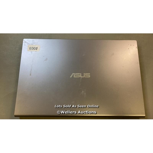 9591 - ASUS F515J / 8GB RAM / 250GB HD / I5-1035G7 @ 1.0GHZ / SN: LBN0CX07K20446D / WINDOWS 10 OPERATING SY... 