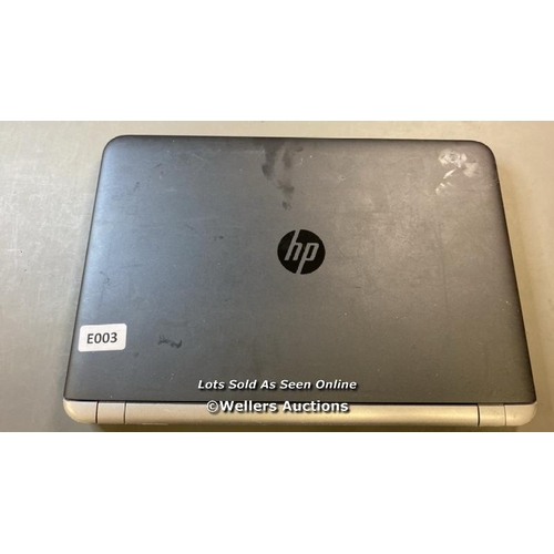 9600 - HP PROBOOK 450 G3 / 4GB RAM / 128GB HD / I5-6200U @ 2.30GHZ / SN: 5CD6338F80 / WINDOWS 10 OPERATING ... 