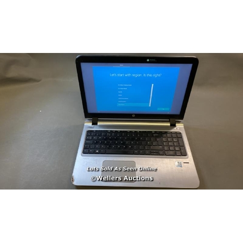 9600 - HP PROBOOK 450 G3 / 4GB RAM / 128GB HD / I5-6200U @ 2.30GHZ / SN: 5CD6338F80 / WINDOWS 10 OPERATING ... 