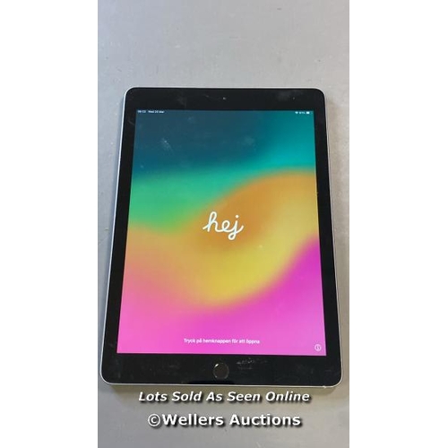 9621 - APPLE IPAD - 6TH GENERATION A1893 / 32GB / SERIAL: F9FWG3DMJF8J - ICLOUD UNLOCKED AND FACTORY SETTIN... 