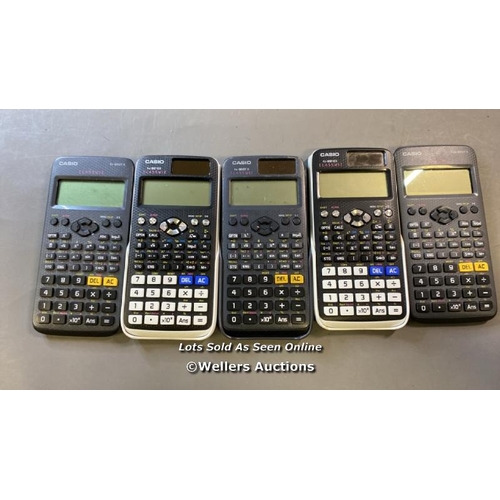 9657 - X5 CALCULATORS INCL. CASIO FX-83GTX AND FX-991EX