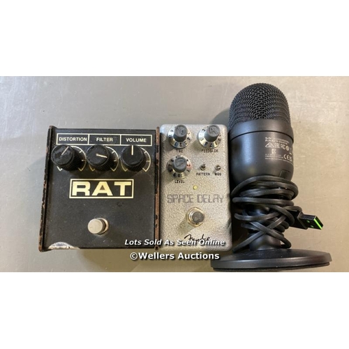 9660 - X1 RAT GUITAR PEDAL / X1 GENDER SPACE DELAY AND X1 RAZER MICROPHONE