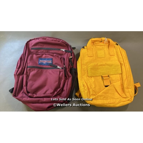 9666 - X2 BACKPACKS INCL. ARTSAC AND JANSPORT