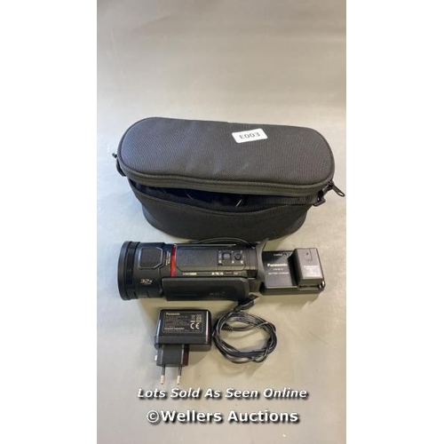 9696 - PANASONIC HC-VXF1 VIDEO CAMERA INCL. CASE AND CHARGER