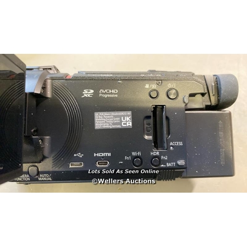 9696 - PANASONIC HC-VXF1 VIDEO CAMERA INCL. CASE AND CHARGER