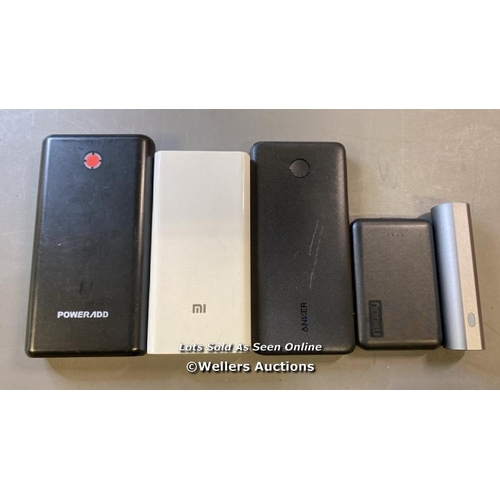 9706 - X5 POWERBANKS INCL. ANKER AND XIAOMI