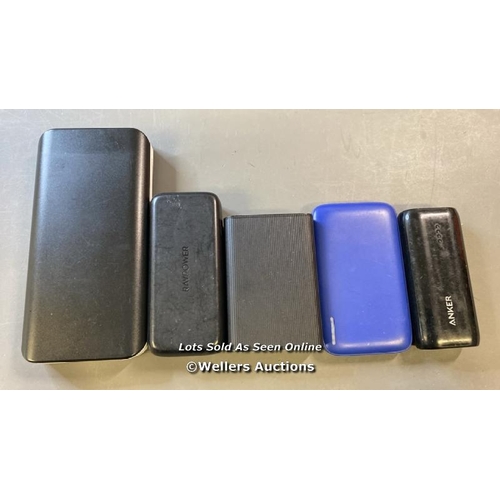 9711 - X5 POWERBANKS INCL. ANKER AND RAVPOWER