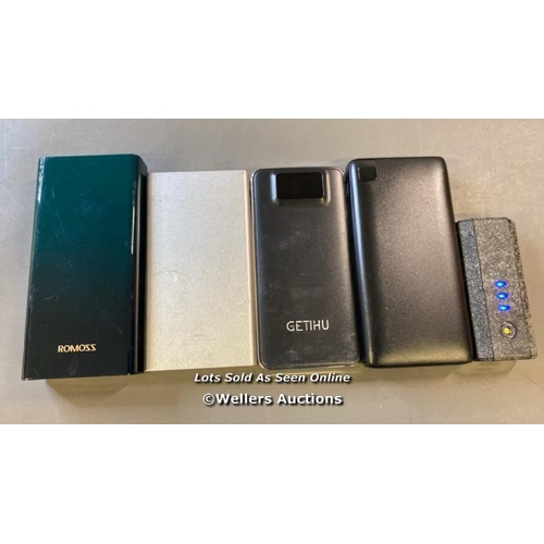 9719 - X5 POWERBANKS INCL. GETIHU AND ROMOSS