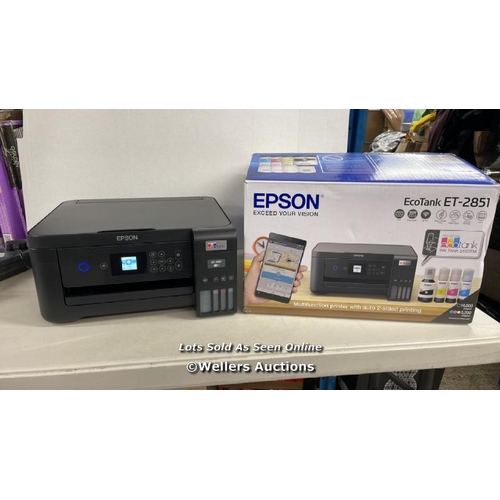 2028 - EPSON ET-2851 INK JET PRINTER / POWERS UP / MINIMAL SIGNS OF USE / C27