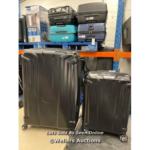 2038 - SAMSONITE ENDURE 2PC. HARDSIDE LUGGAGE SET / SIGNS OF USE / COMBINATION LOCKED / LARGE CASE CRACKED ... 