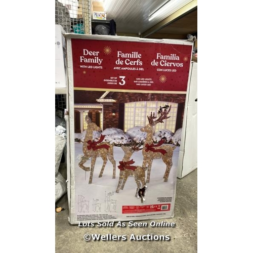 2040 - REINDEER FAMILY SET OF THREE / UNTESTED / SIGNS OF USE / P