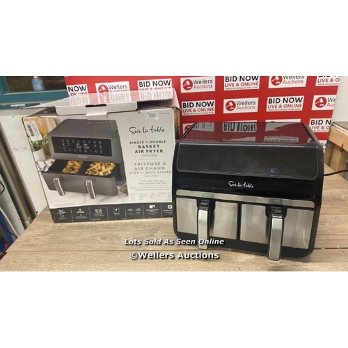 2058 - SUR LA TABLE AIR FRYER WITH X2 3.8L DRAWERS / POWERS UP / SIGNS OF USE / C29