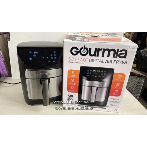 2059 - GOURMIA 6.7L DIGITIAL AIR FRYER / POWERS UP / SIGNS OF USE / W1