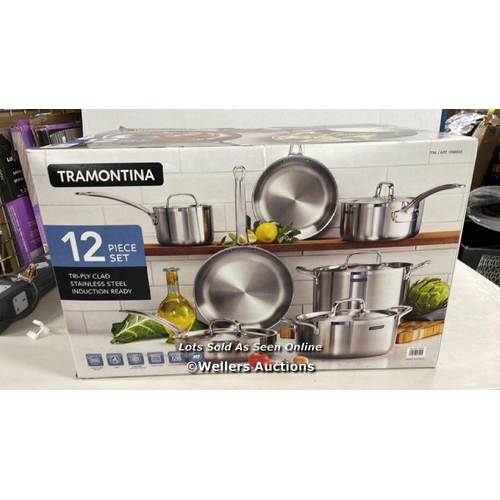 2063 - TRAMONTINA STAINLESS COOKWARE SET / MINIMAL SIGNS OF USE / P10