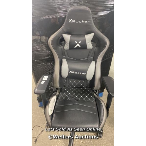 2083 - X ROCKER OPAL RGB GAMING CHAIR WITH LED LIGHTS / MINIMAL SIGNS OF USE