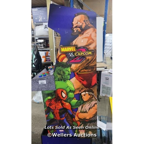 2110 - ARCADE1UP 5FT (154CM) MARVEL VS CAPCOM 2 ARCADE CABINET / INTERMITTENT POWER / MINIMAL SIGNS OF USE ... 