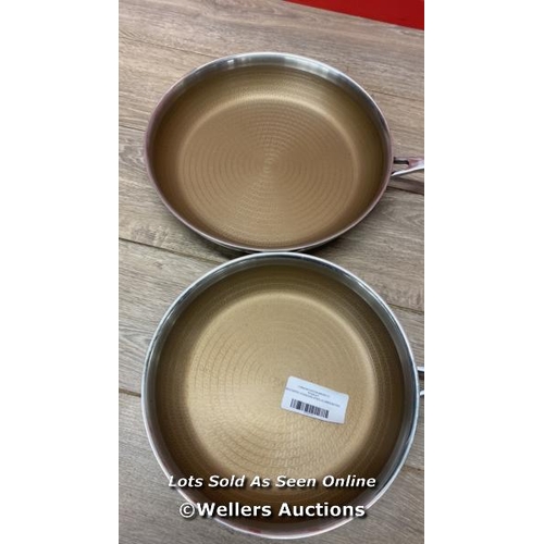 2114 - MASTERPRO STAINLESS STEEL ALUMINIUM FRYING PANS / SIGNS OF USE / C32