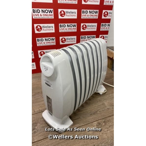 2138 - DELONGHI TRNS0808M 800W OIL FILLED SMALL RADIATOR / NO POWER / SIGNS OF USE / C38