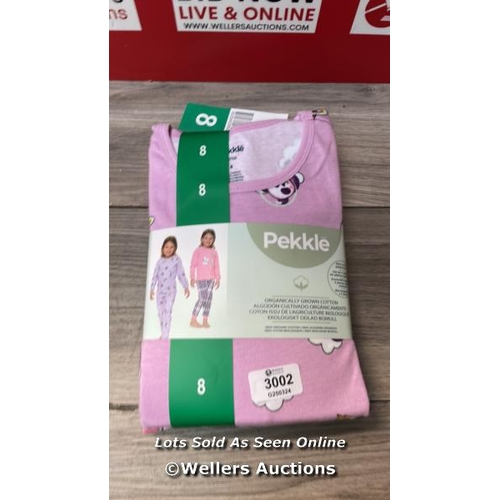 3002 - CHILDRENS NEW PEKKLE 4 PC. PYJAMA SET / 8 / G53