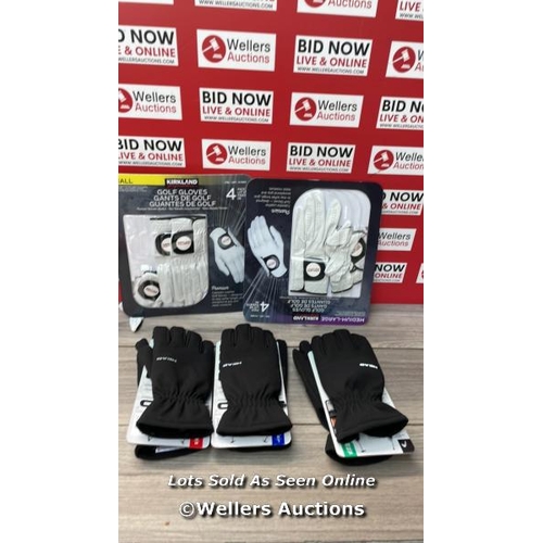 3079 - BAG OF NEW MIXED GLOVES INCL. KIRKLAND SIGNATURE GOLF GLOVES & HEAD GLOVES / G60