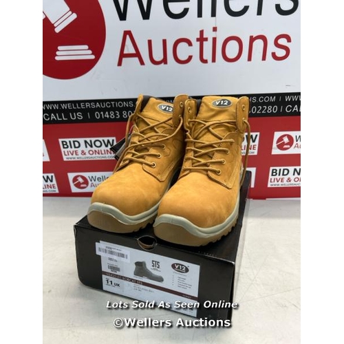 3097 - V12 MEN'S V12 BOBCAT NUBUCK DERBY BOOT SIZE 11 HONEY, HONEY, UK WIDE / APPEARS NEW OPEN BOX / H66