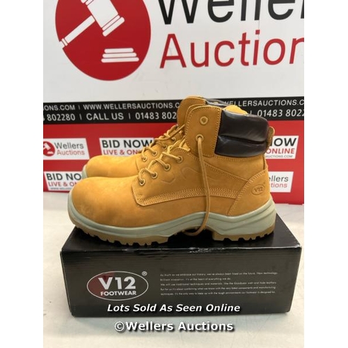 3097 - V12 MEN'S V12 BOBCAT NUBUCK DERBY BOOT SIZE 11 HONEY, HONEY, UK WIDE / APPEARS NEW OPEN BOX / H66