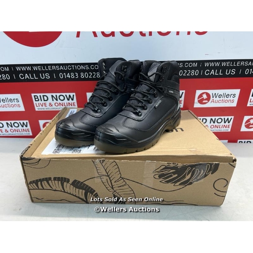 3098 - DEWALT NEWARK WATERPROOF SAFETY BOOTS, BLACK SIZE 12 / APPEARS NEW OPEN BOX / H66