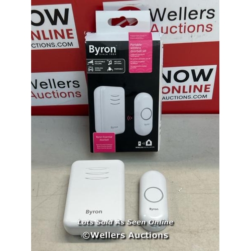 3107 - BYRON DBY-22311 WIRELESS PORTABLE DOORBELL SET, 150 M RANGE, 16 MELODIES / SIGNS OF USE / H66