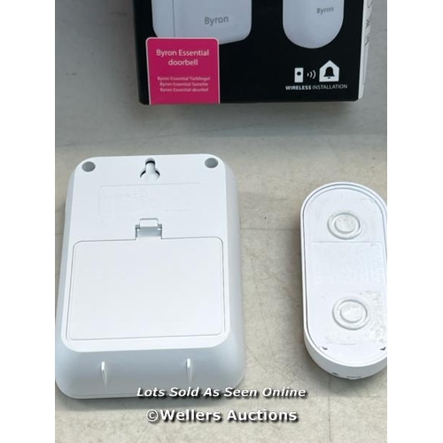 3107 - BYRON DBY-22311 WIRELESS PORTABLE DOORBELL SET, 150 M RANGE, 16 MELODIES / SIGNS OF USE / H66