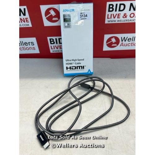 3134 - ANKER 8K 60HZ HDMI CABLE / APPEARS NEW OPEN BOX / H67