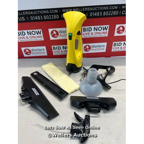 3142 - KARCHER WV2 PLUS N YELLOW EDITION WINDOW VAC / POWERS UP / APPEARS NEW OPEN BOX / H67