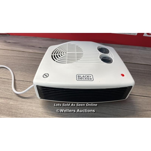 3153 - BLACK+DECKER BXSH37006GB FAN HEATER WITH CLIMATE CONTROL, 3KW, WHITE / POWERS UP / MINIMAL SIGNS OF ... 