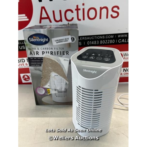 3169 - SILENTNIGHT AIR PURIFIER WITH HEPA & CARBON FILTERS / POWERS UP / SIGNS OF USE / H69